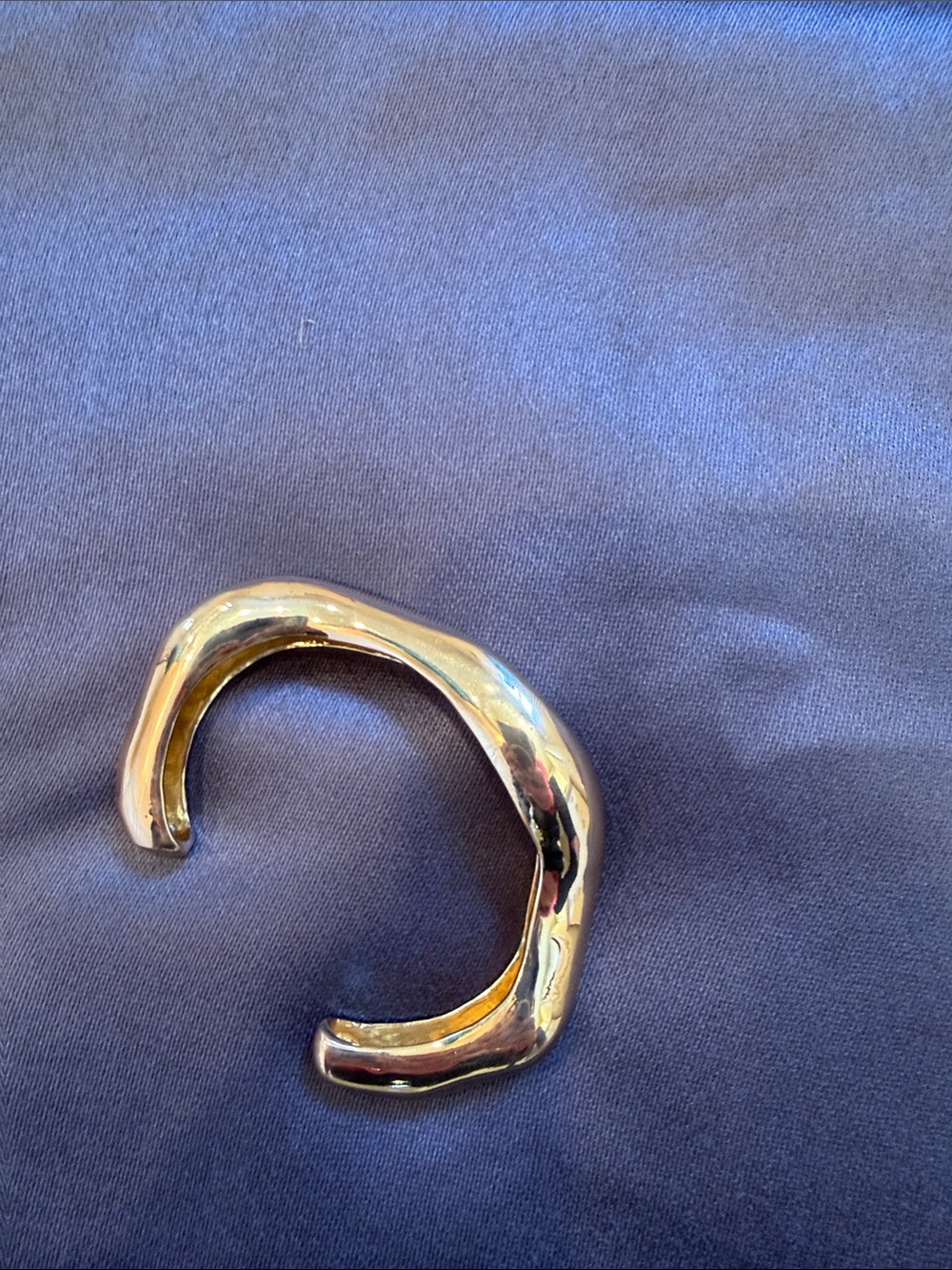 Lulu's Sculpted Open Cuff Bracelet - Gold